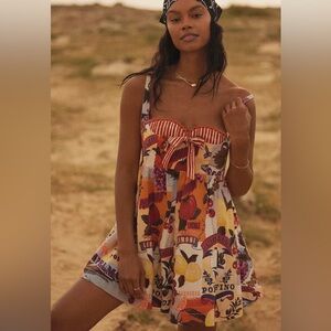 New Anthropologie Babydoll Layered Bustier Romper